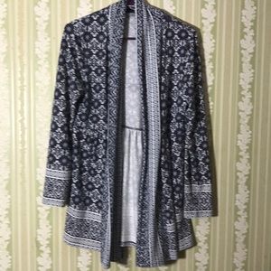 Dalia geometric open front cardigan